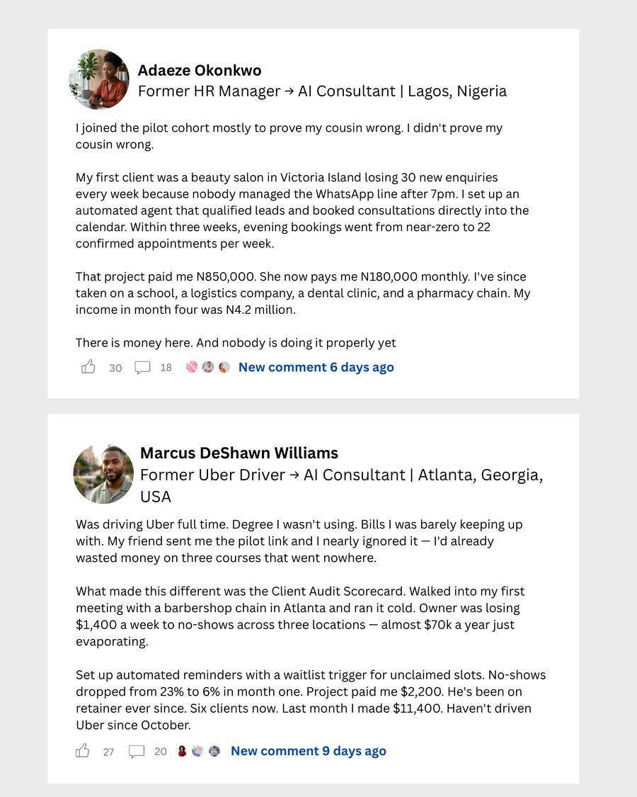 Paid With AI pilot community testimonials